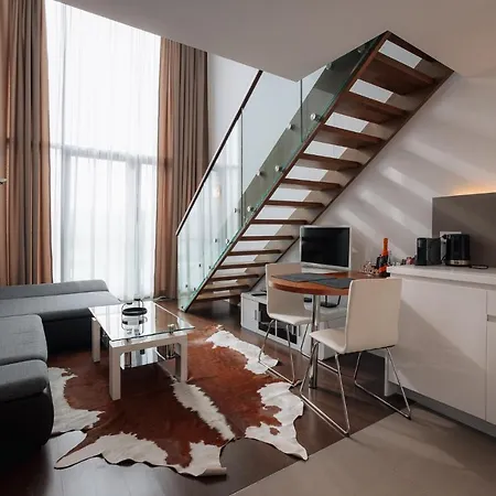 Skau Eurovea Duplex Danube Exclusive View Free Parking شقة براتسيلافا